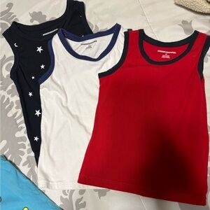 Amazon Essentials Kids Tank Tops - Red, White, Navy Star